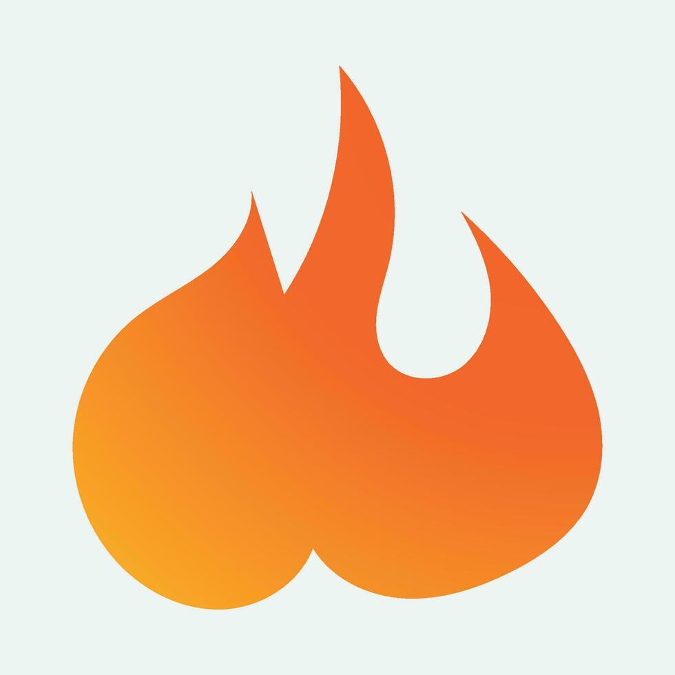 icône logo flamme sur Terre vecteur