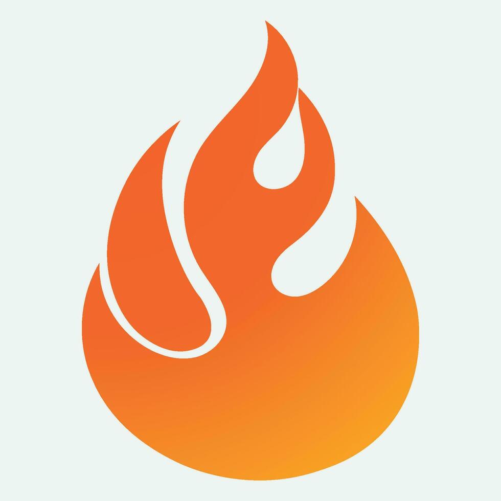 icône logo flamme sur Terre vecteur