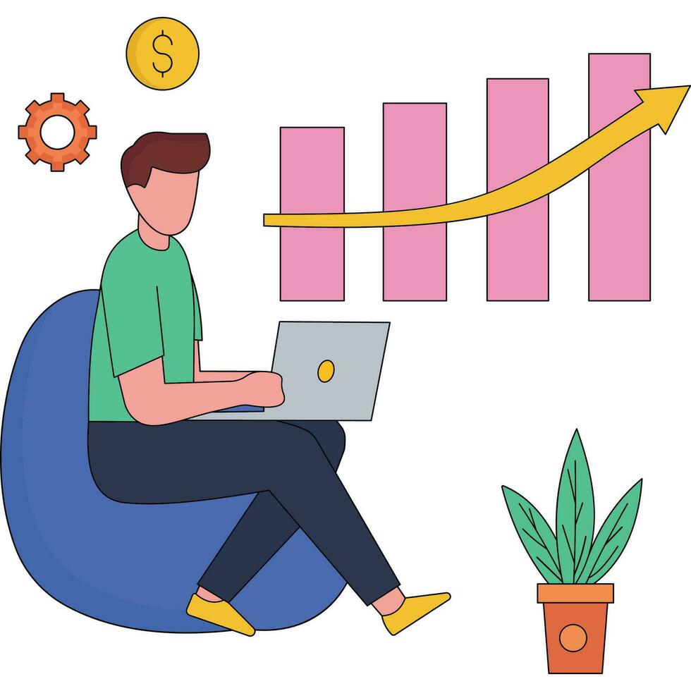 financier statistiques illustration lequel pouvez facilement Éditer ou modifier vecteur