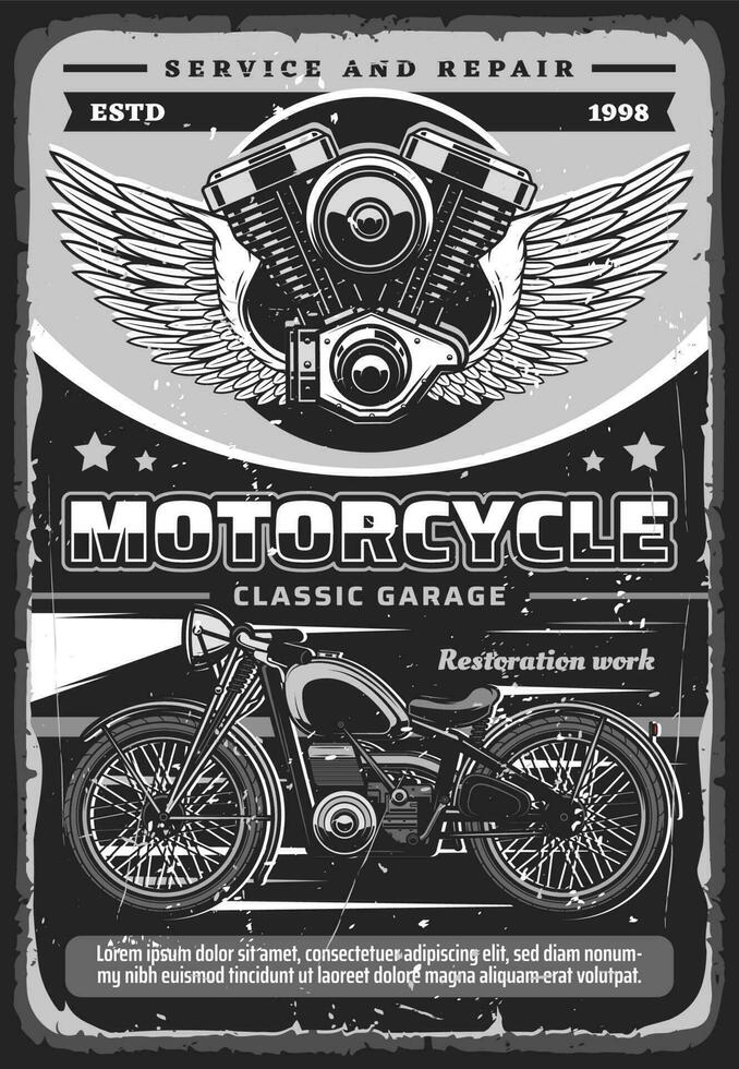 moto et moto moteur, vecteur affiche