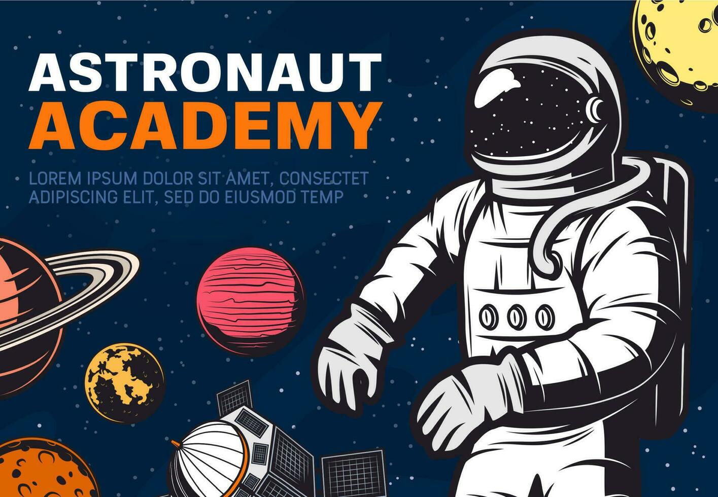 astronaute académie. galaxie et espace vecteur