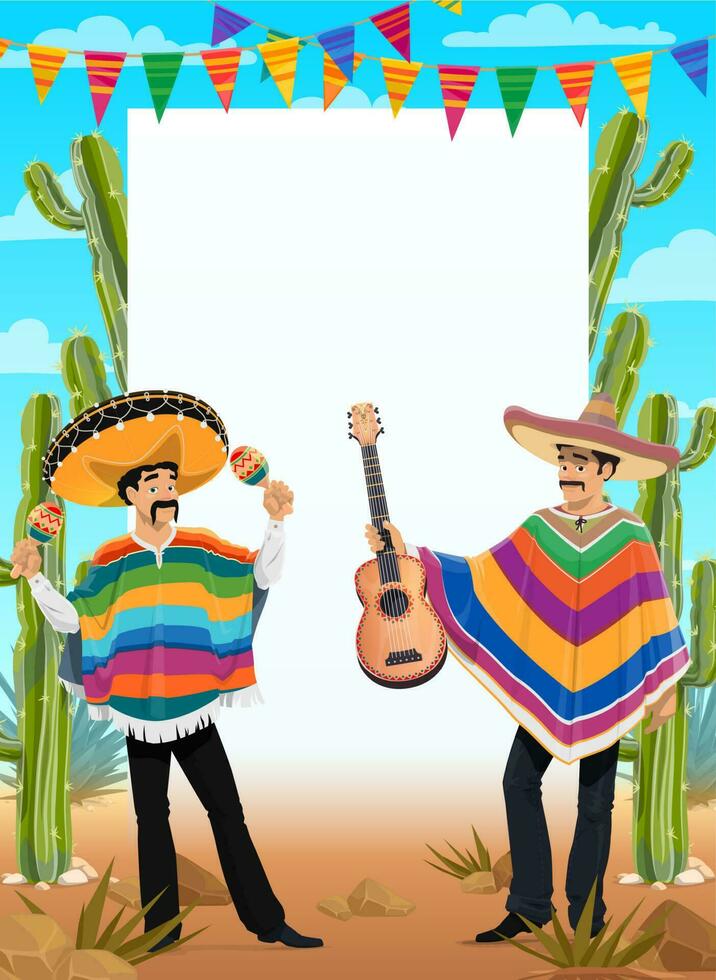 mexicain cinco de mayo affiche Mexique vacances fête vecteur