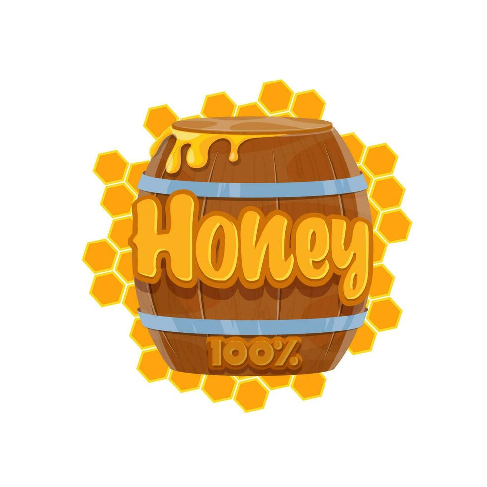 dessin animé mon chéri baril icône, apiculture nourriture vecteur