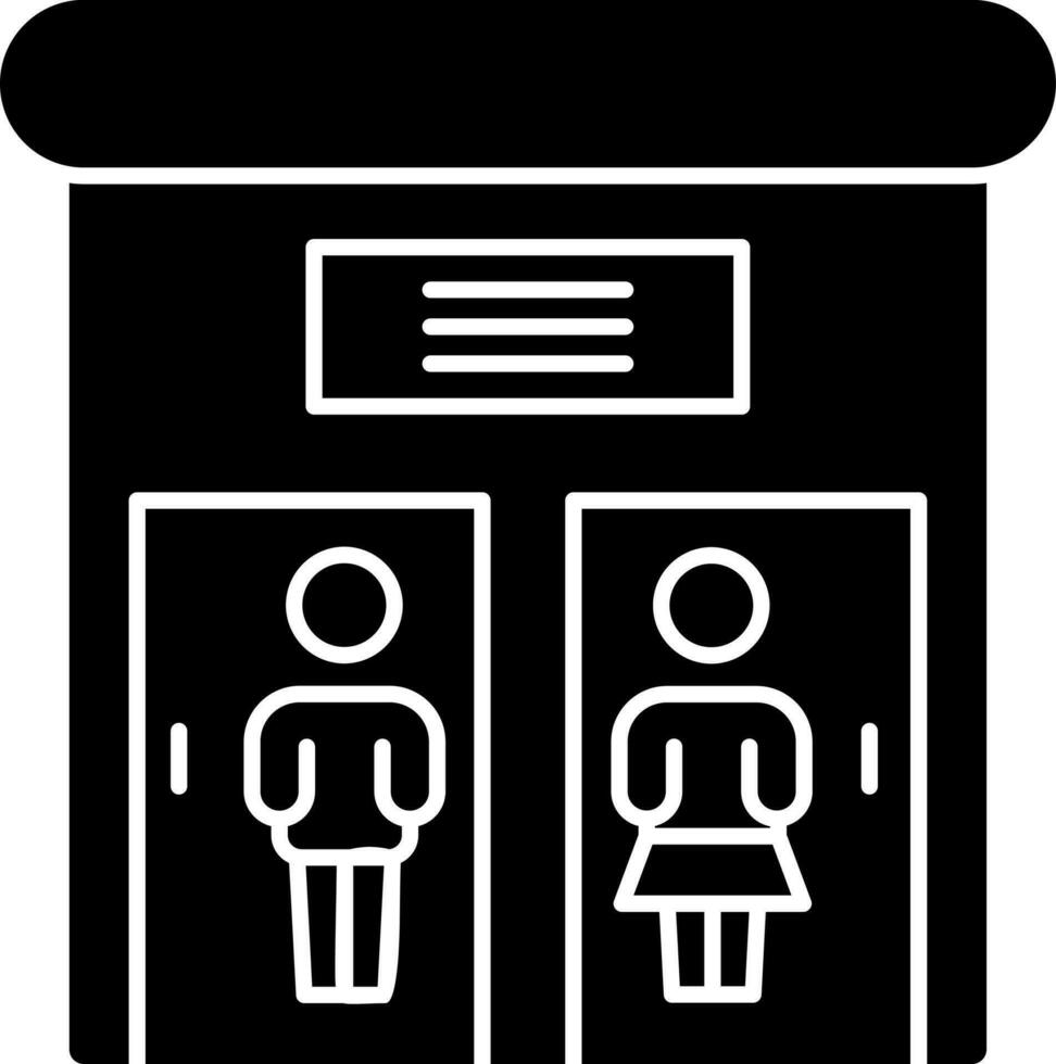 Publique toilette vecteur icône conception