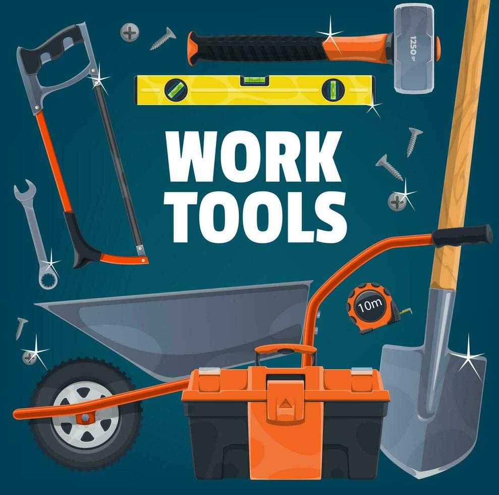 construction et travail main outils, équipement vecteur