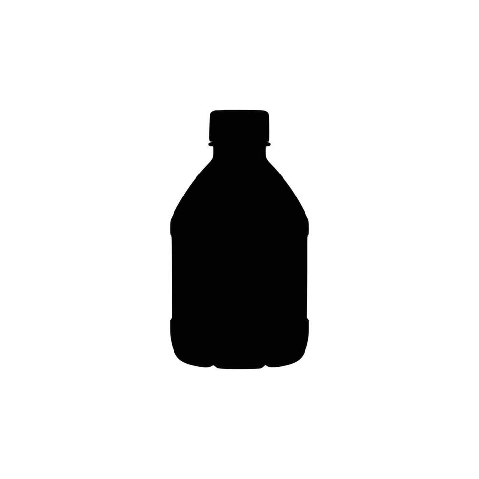 l'eau bouteilles silhouette. Plastique bouteille. vecteur