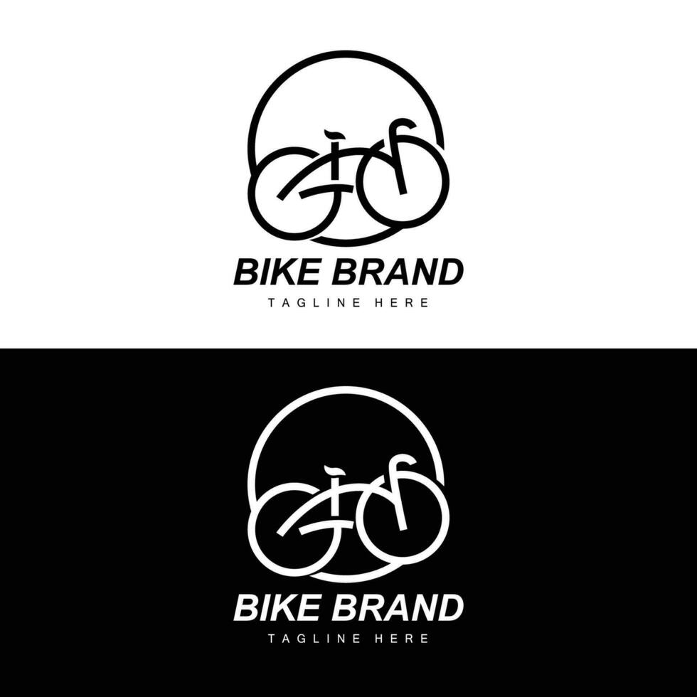 vélo logo, véhicule vecteur, vélo silhouette icône, Facile conception inspiration vecteur