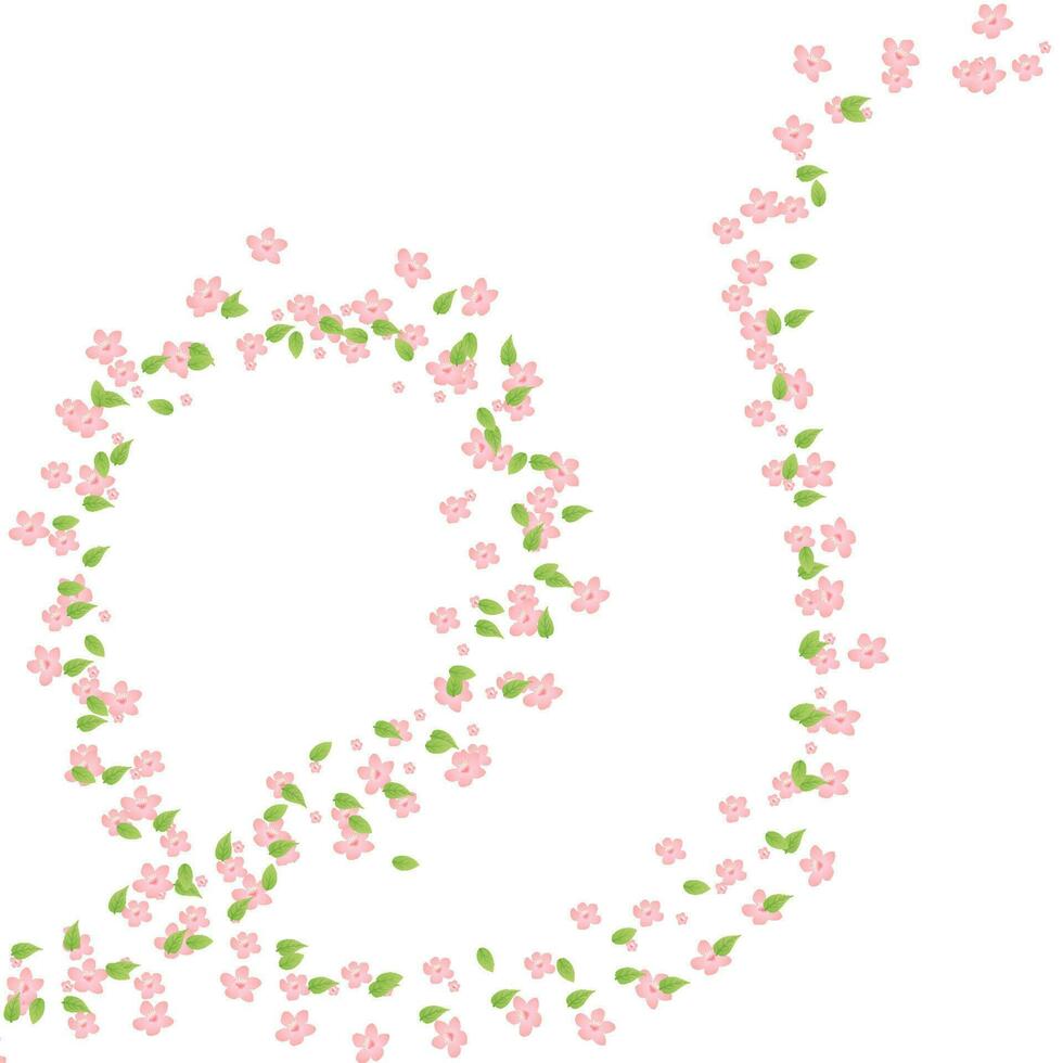 rose Cerise fleur, vecteur illustration. clipart de printemps Contexte avec épanouissement