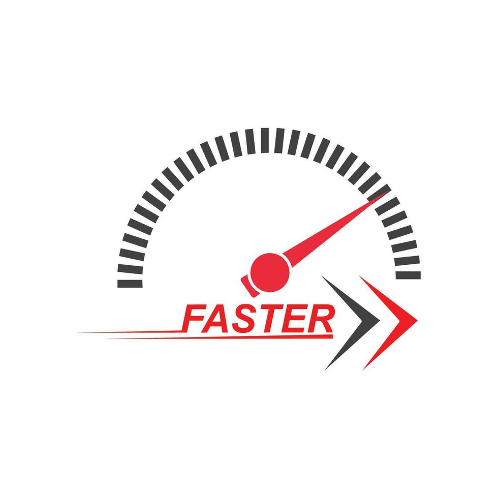 icône de logo de vitesse plus rapide du concept de course automobile vecteur