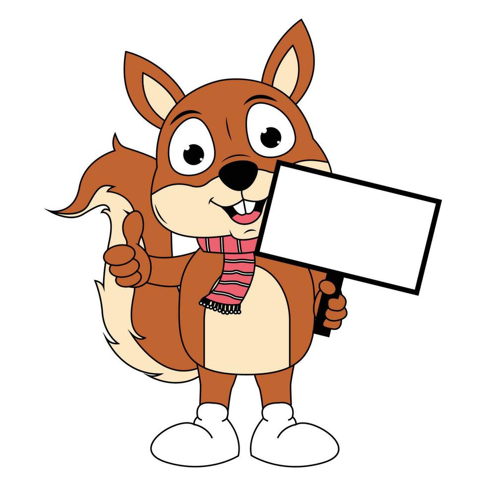 mignonne écureuil animal dessin animé illustration graphique vecteur