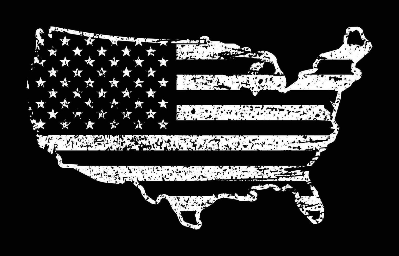 Etats-Unis affligé drapeau carte. américain grunge drapeau carte vecteur