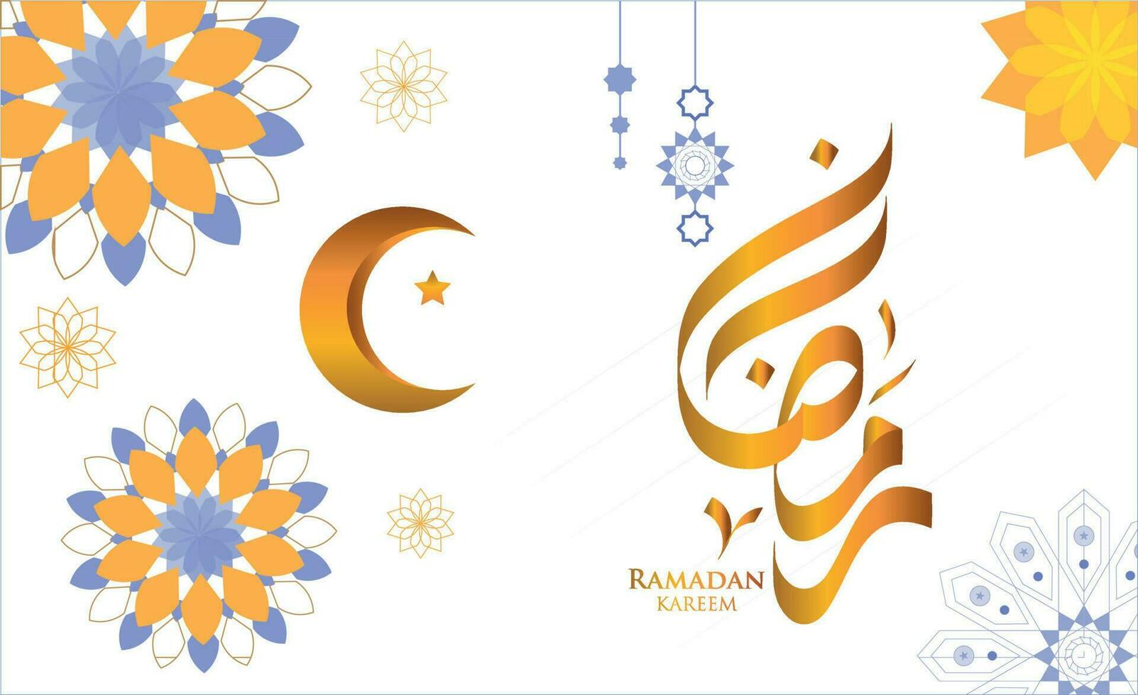 Ramadan kareem salutation islamique Contexte floral modèle vecteur conception avec arabe calligraphie pour bannière, carte, fond d'écran. Traduction de texte bénir vous pendant le saint mois Ramadan kareem