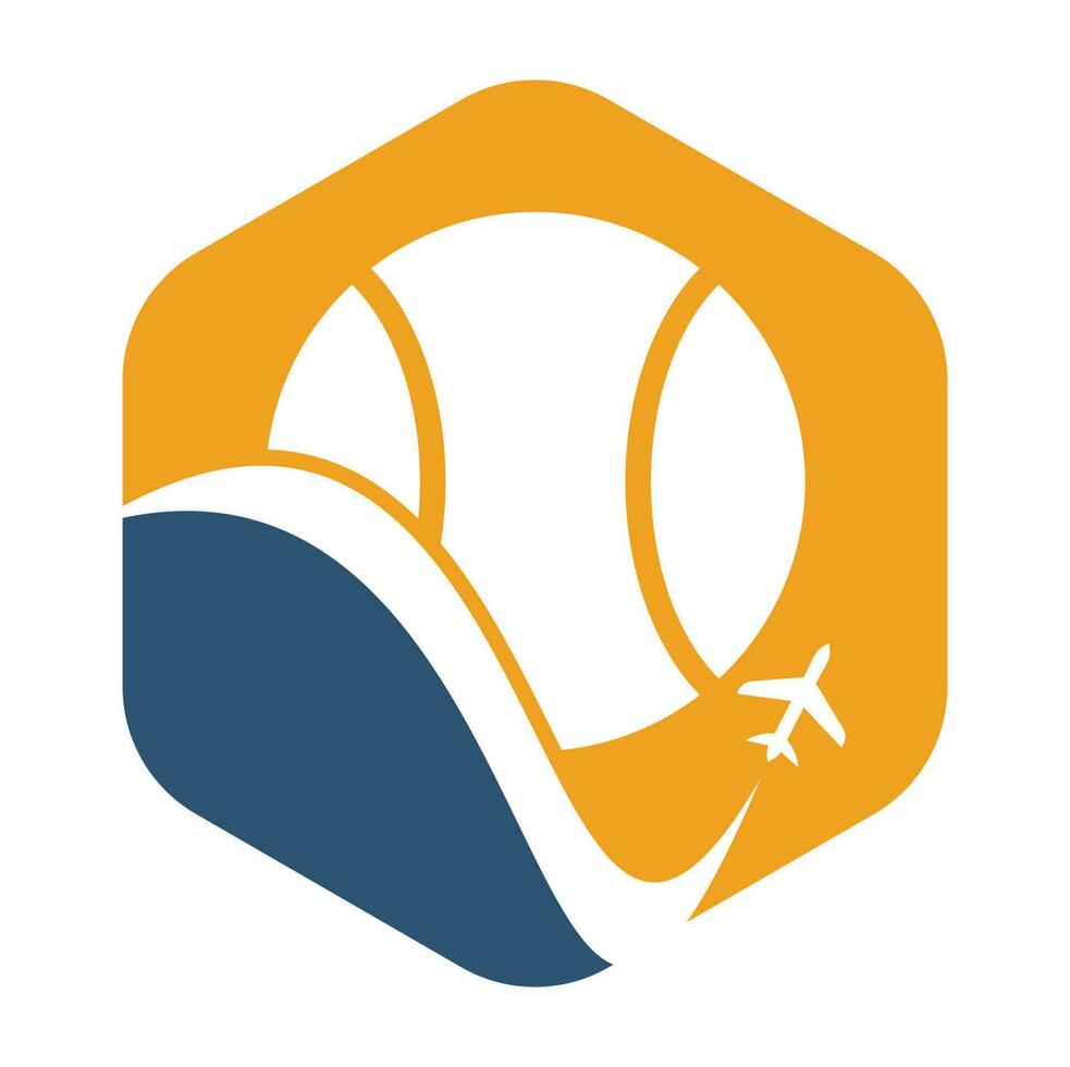 modèle de conception de logo vectoriel de voyage de tennis.