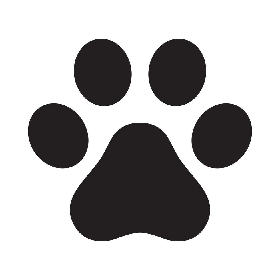 chien patte vecteur empreinte logo icône symbole graphique illustration chat français bouledogue dessin animé