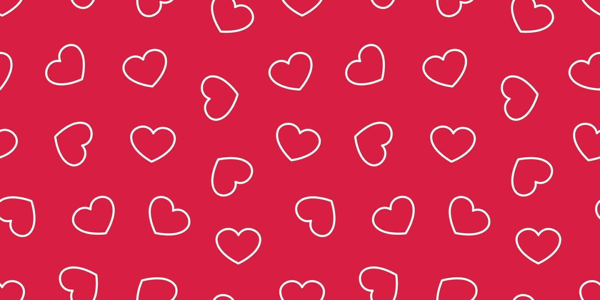 cœur sans couture modèle vecteur Valentin journée isolé l'amour icône fond d'écran Contexte rouge