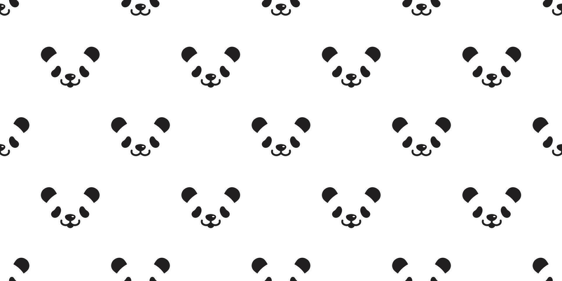 ours Panda sans couture modèle vecteur polaire ours nounours dessin animé écharpe isolé tuile Contexte répéter fond d'écran griffonnage illustration