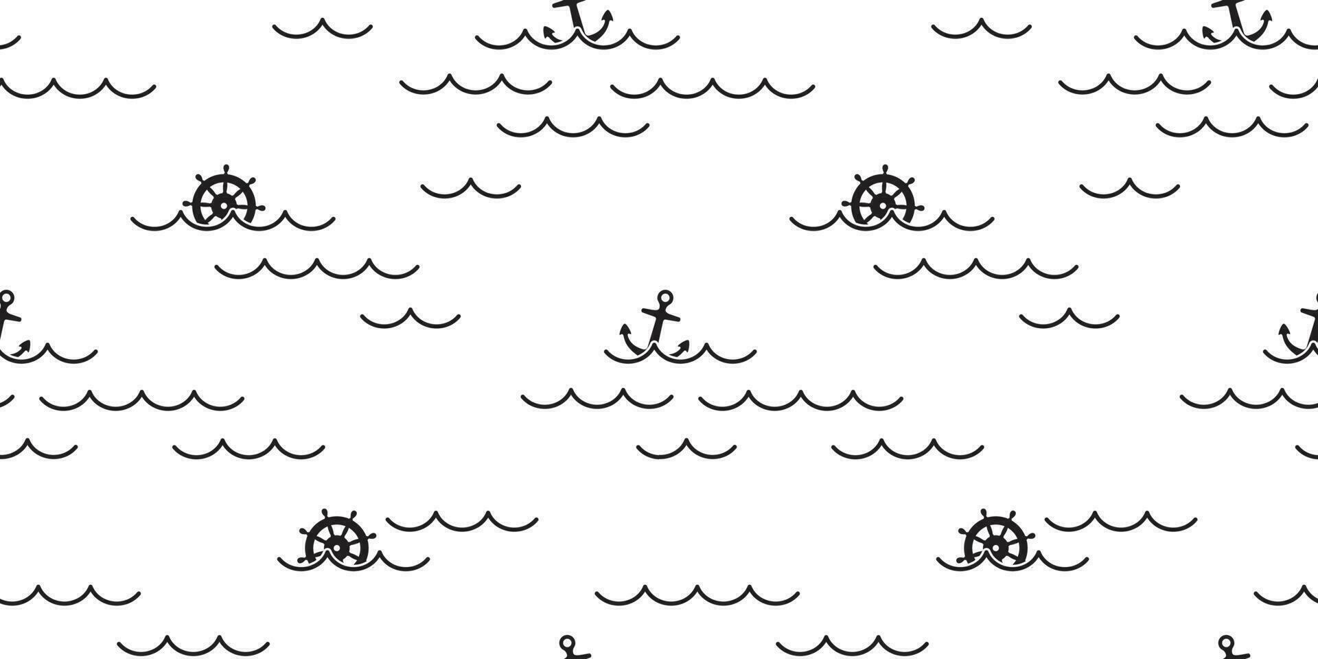 ancre sans couture modèle vecteur barre océan mer bateau plage écharpe isolé maritime nautique tuile Contexte répéter fond d'écran