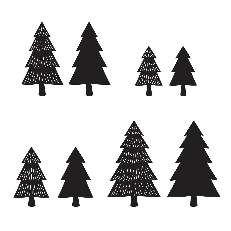 Noël arbre logo icône vecteur bois forêt neige Père Noël claus illustration