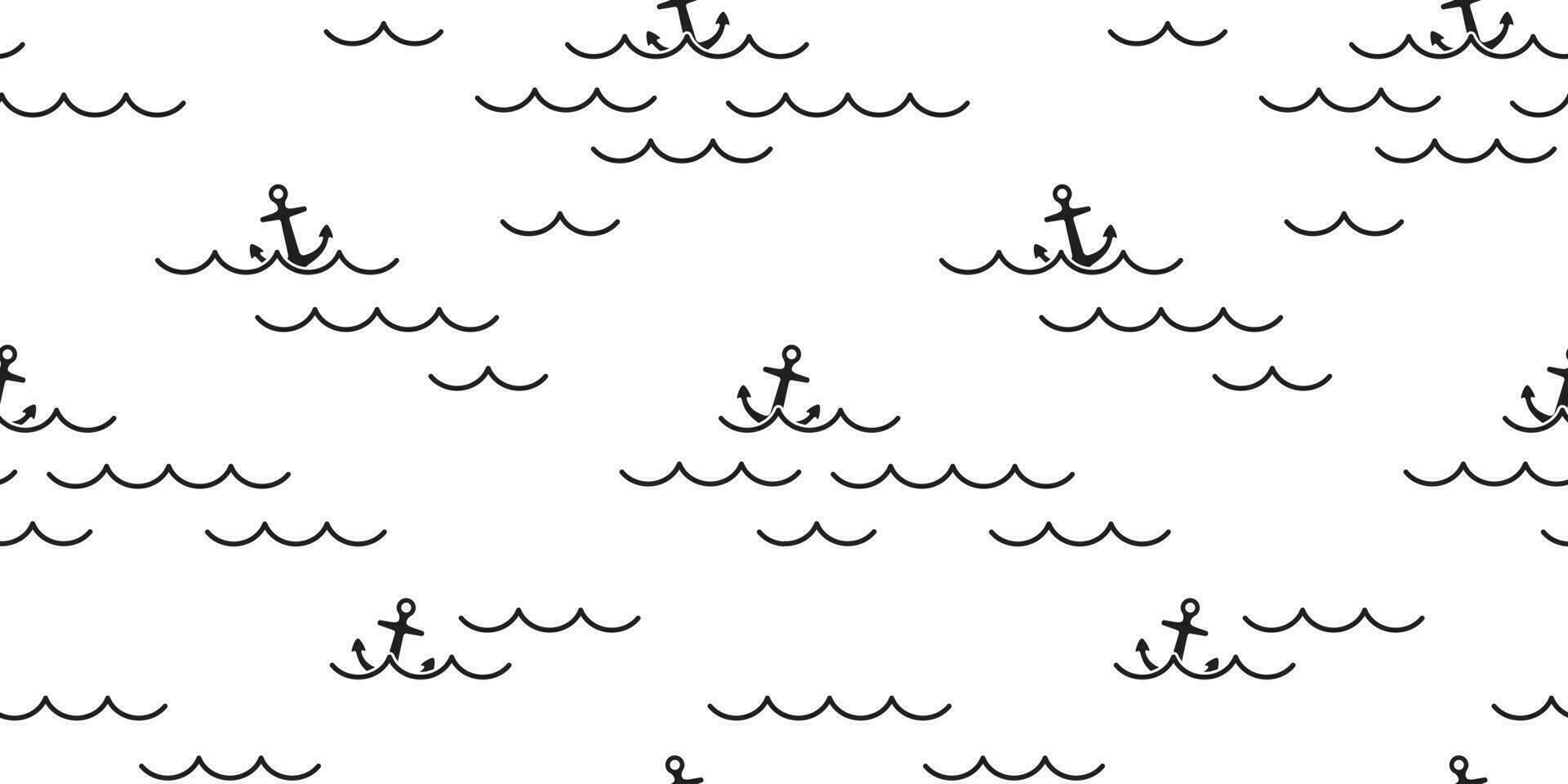 ancre sans couture modèle vecteur océan mer bateau plage écharpe isolé maritime nautique répéter fond d'écran tuile Contexte