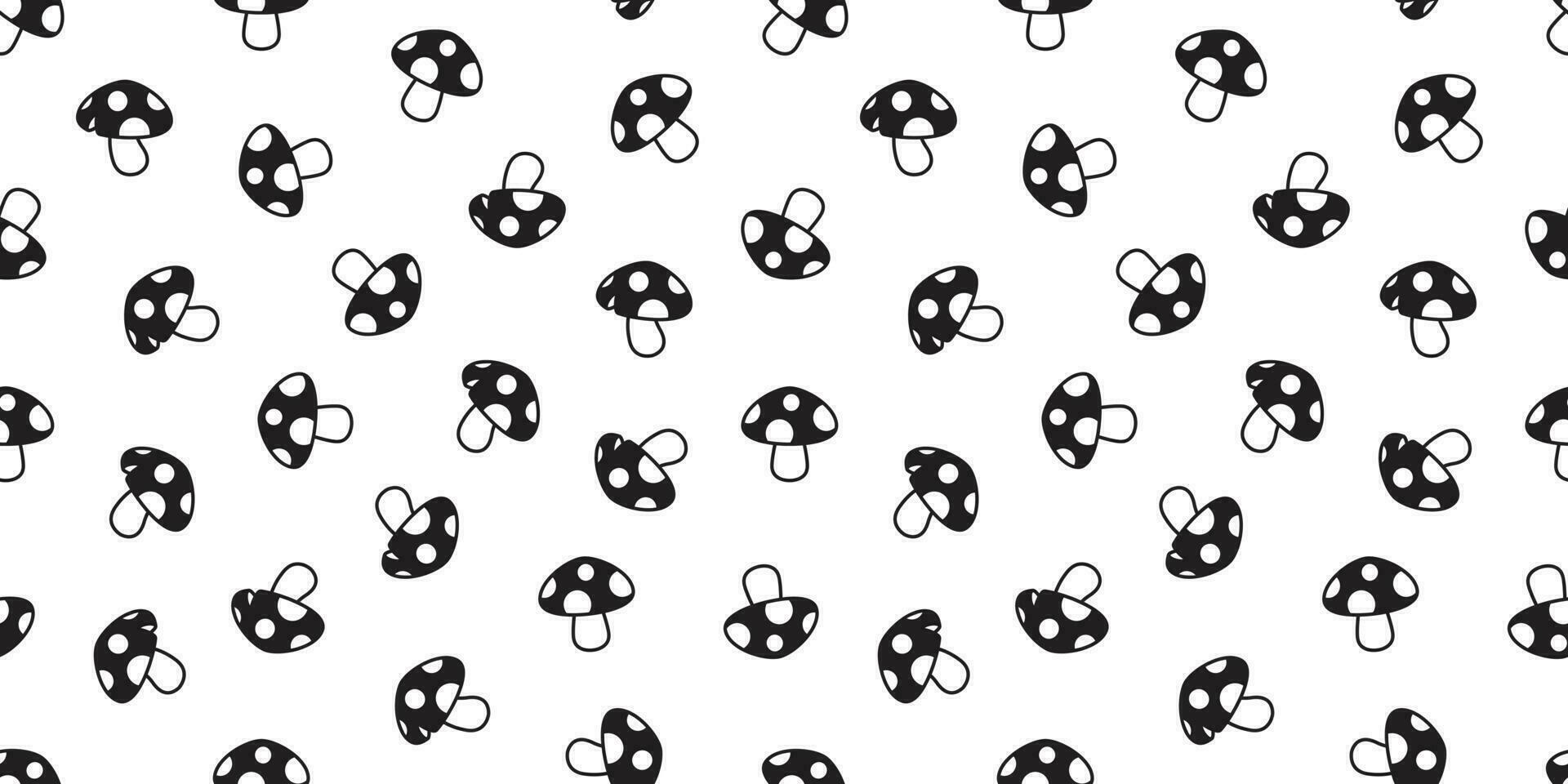 champignon sans couture modèle vecteur écharpe isolé tuile Contexte répéter fond d'écran dessin animé