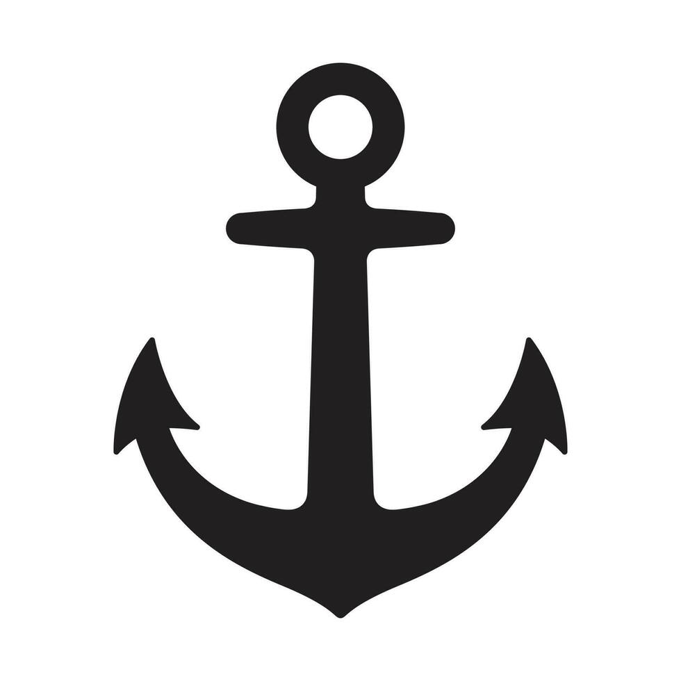 ancre vecteur icône logo pirate bateau nautique maritime barre illustration symbole graphique conception agrafe art