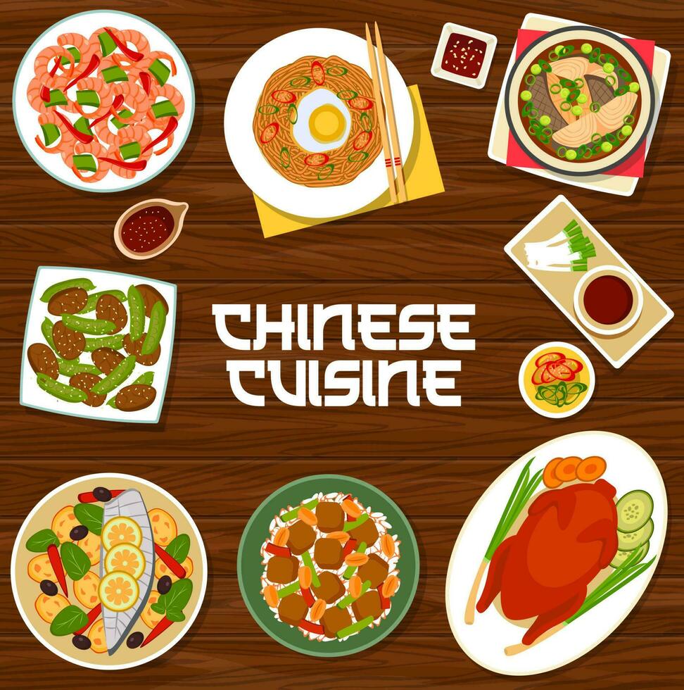 chinois cuisine vecteur menu couverture, Chine repas