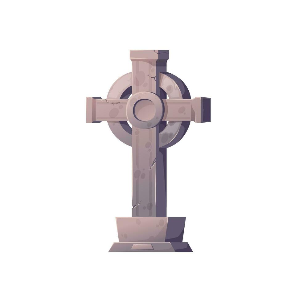 la tombe monument, pierre tombale et croix, pierre tombale vecteur