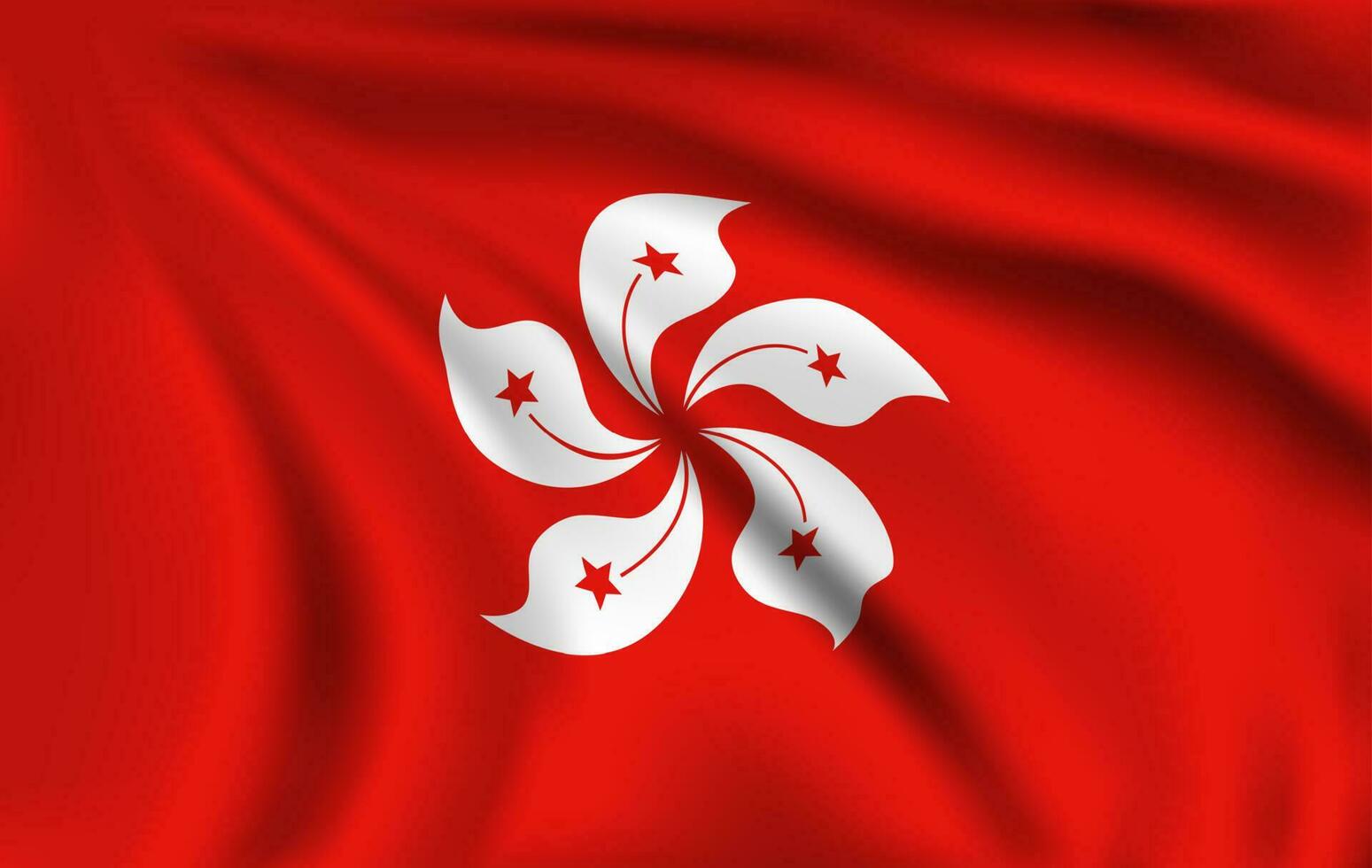 agitant Hong kong nationale drapeau bannière vecteur