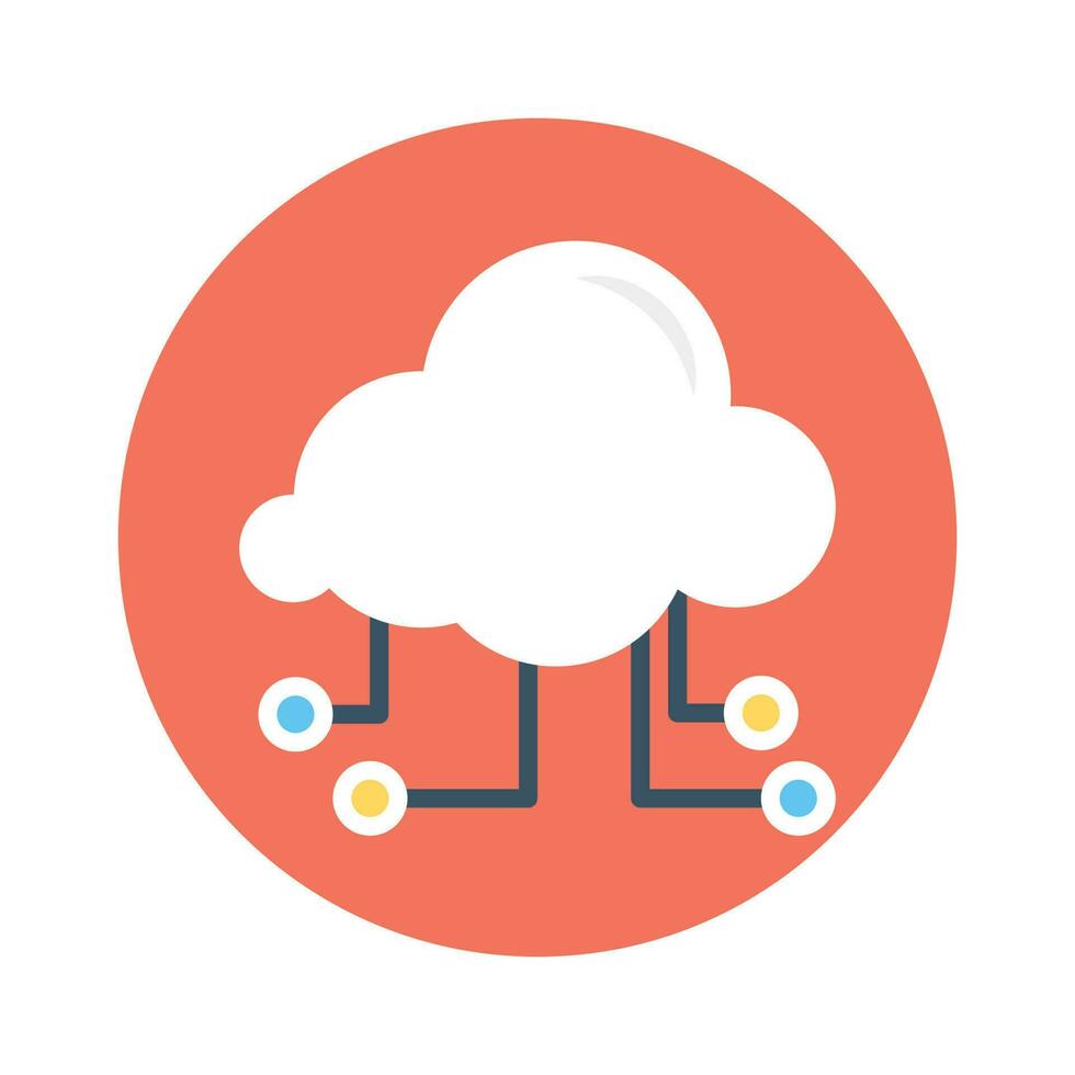 nuage réseau vecteur plat icône style illustration. eps dix