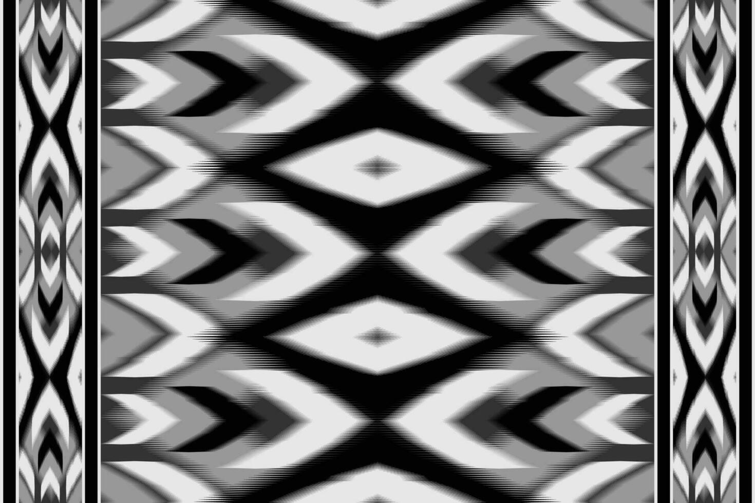 ikat géométrique modèle monochrome couleur. abstrait ikat tribal géométrique forme sans couture modèle. ikat monochrome modèle utilisation pour tissu, textile, Accueil décoration éléments, tapisserie, emballage. vecteur