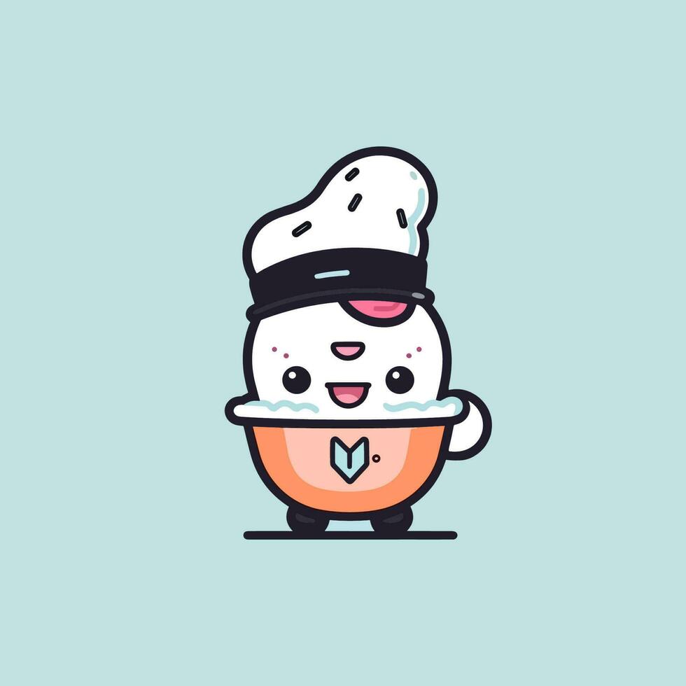 un adorable la glace crème mascotte logo cette volonté laisser votre goût bourgeons envie pour plus. mignonne et coloré, c'est parfait pour une sucré et espiègle marque. vecteur