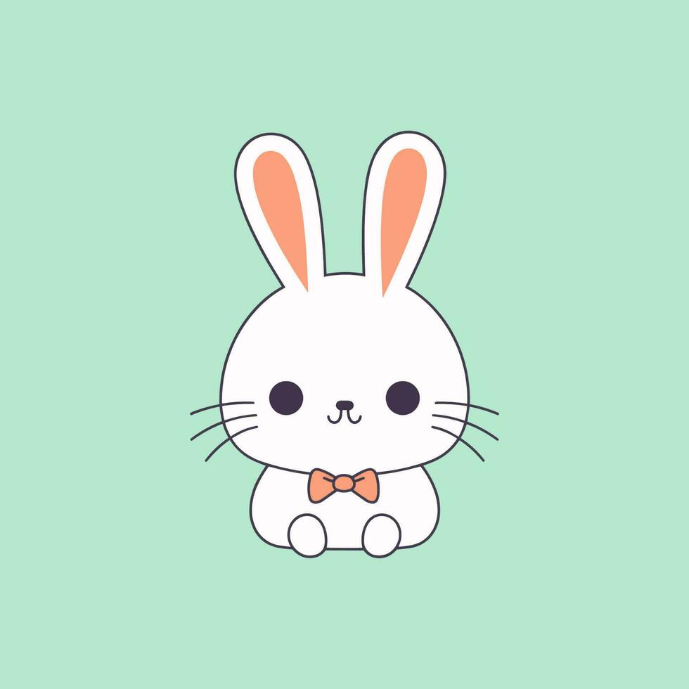 mignonne kawaii lapin lapin dessin animé Pâques coupe-vent illustration vecteur