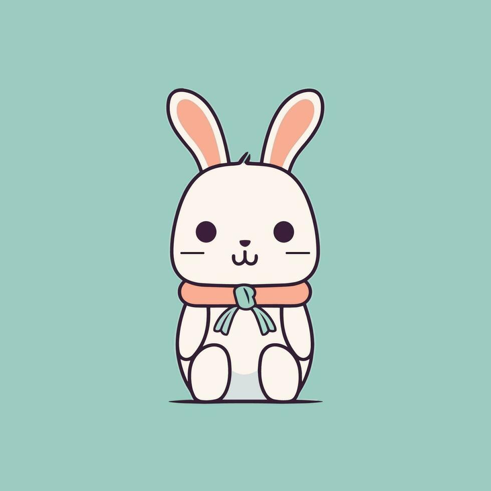 mignonne kawaii lapin lapin dessin animé Pâques coupe-vent illustration vecteur