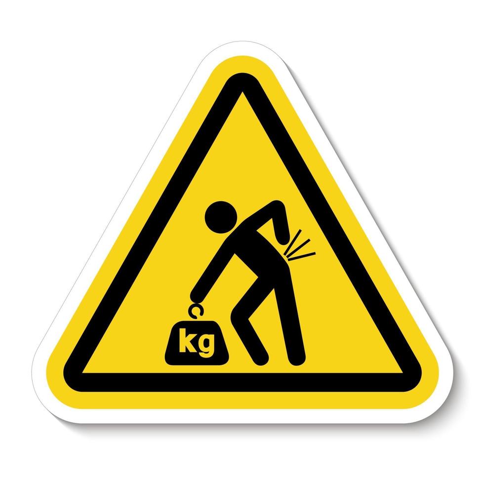 signe de symbole de danger de levage vecteur