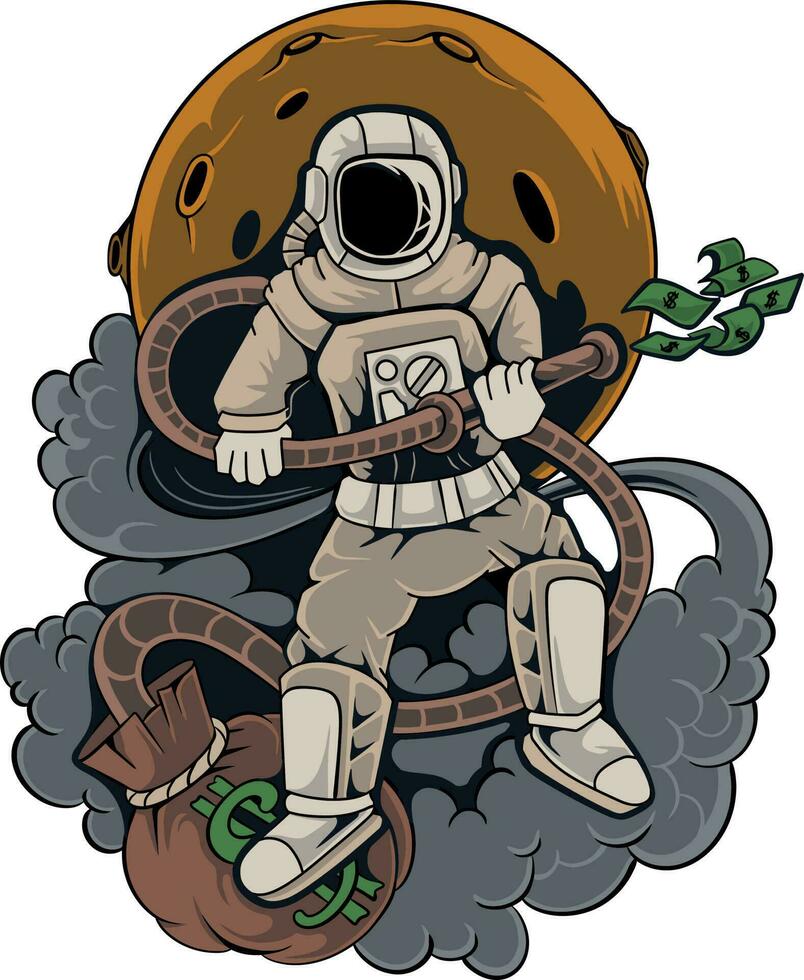 illustration vectorielle astronaute vecteur