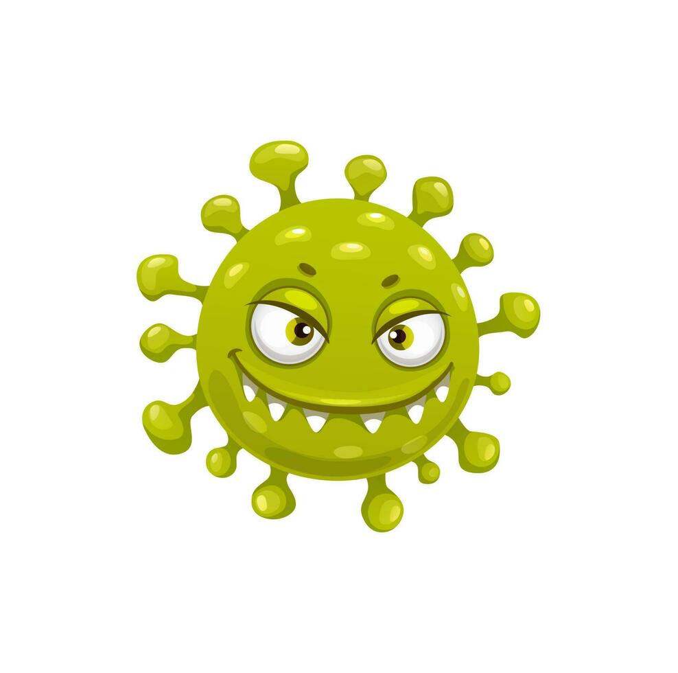 dessin animé coronavirus cellule vecteur icône covid19 virus