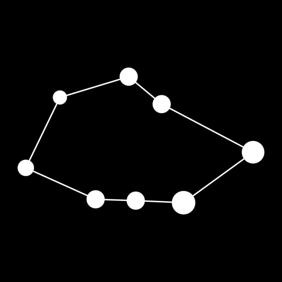 vela constellation carte. vecteur illustration.