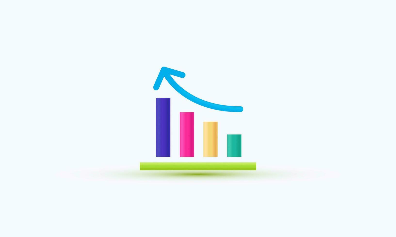 illustration réaliste 3d bavarder financier affaires Créatif isolé sur Contexte vecteur