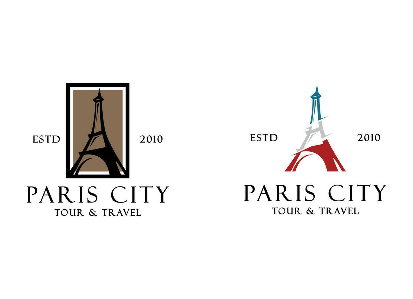 Paris touristique attraction logo conception. Paris Eiffel la tour Voyage point de repère vecteur conception. Paris célèbre des endroits logotype