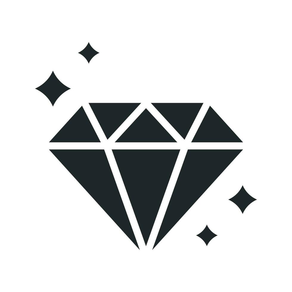 diamant vecteur solide icône. eps dix fichier