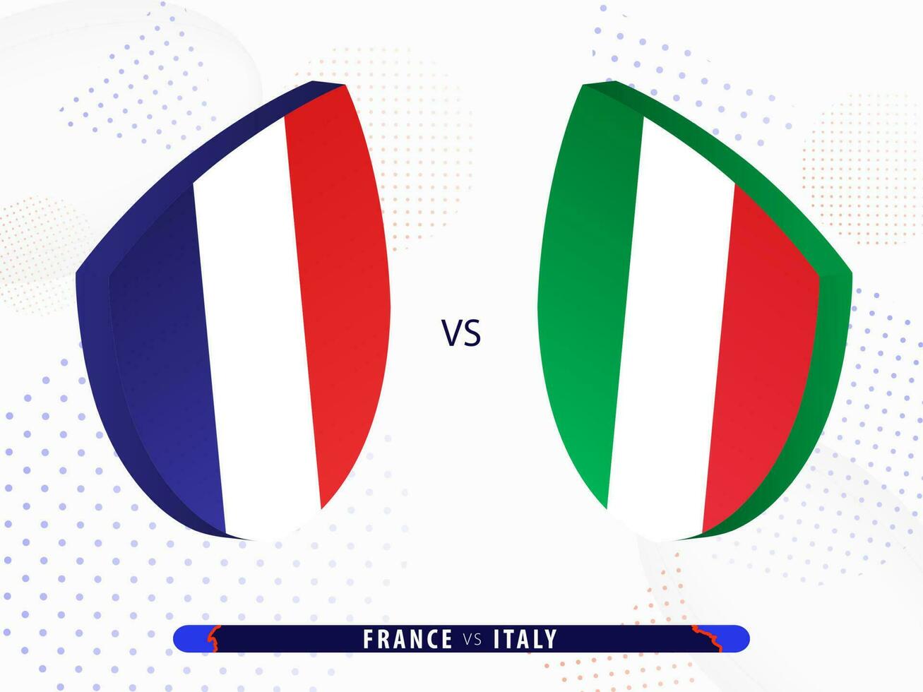 France contre Italie le rugby correspondre, international le rugby compétition 2023. vecteur