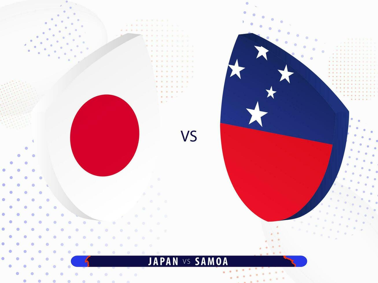 Japon contre samoa le rugby correspondre, international le rugby compétition 2023. vecteur