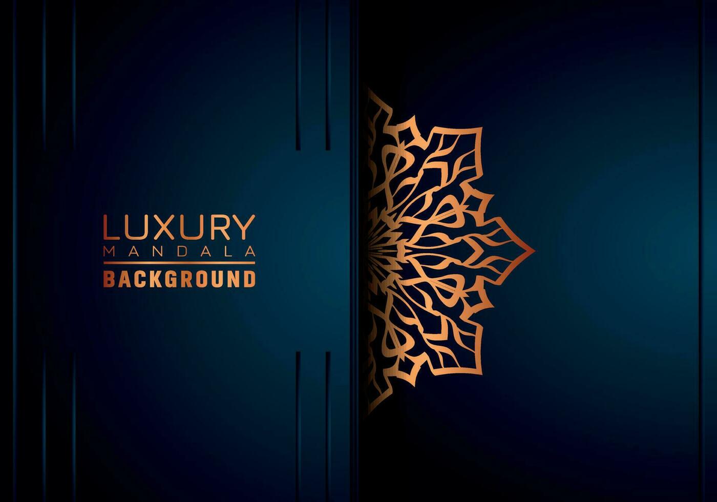 luxe mandala Contexte ornemental, arabesque style avec d'or arabesque modèle style. décoratif mandala ornement pour imprimer, brochure, bannière, couverture, affiche, invitation carte vecteur