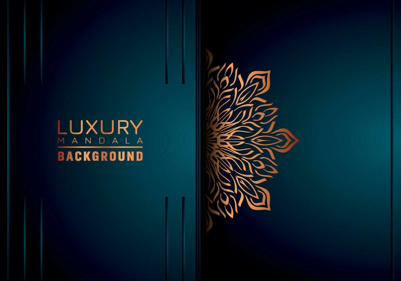 luxe mandala Contexte ornemental, arabesque style avec d'or arabesque modèle style. décoratif mandala ornement pour imprimer, brochure, bannière, couverture, affiche, invitation carte vecteur
