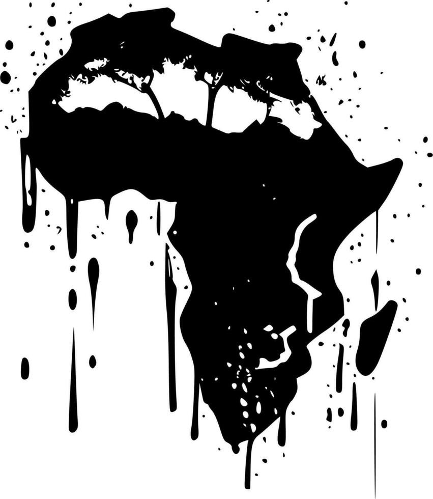 Afrique - minimaliste et plat logo - vecteur illustration