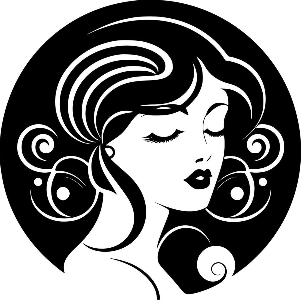 art nouveau - minimaliste et plat logo - vecteur illustration