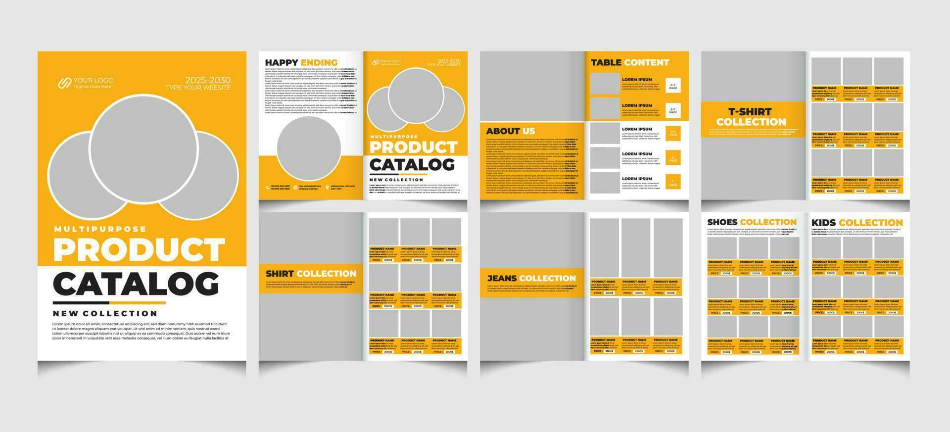 produit catalogue et catalogue modèle. catalogue conception. vecteur