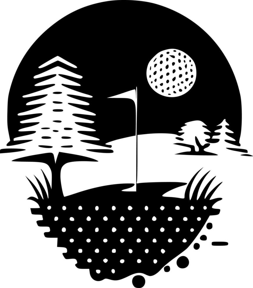 le golf - minimaliste et plat logo - vecteur illustration