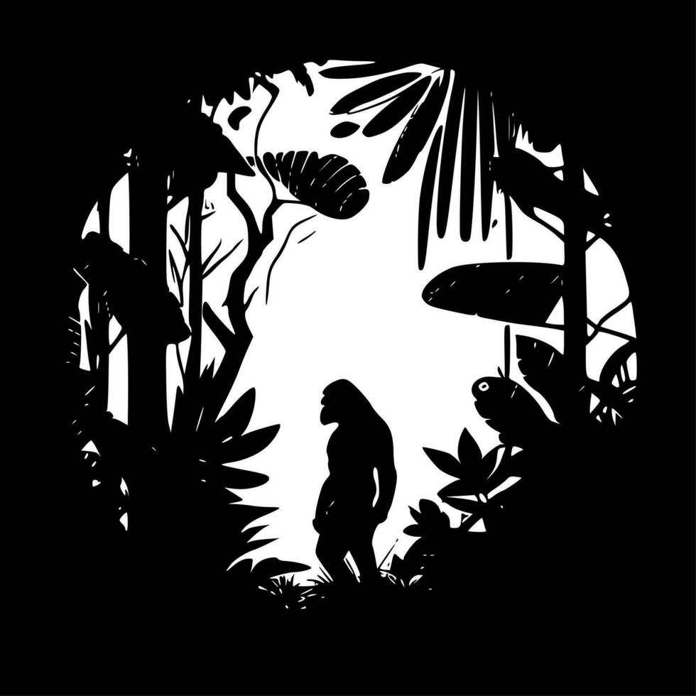 jungle, minimaliste et Facile silhouette - vecteur illustration