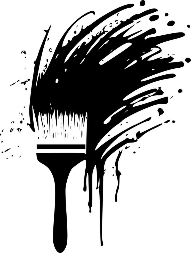 brosse coups - minimaliste et plat logo - vecteur illustration